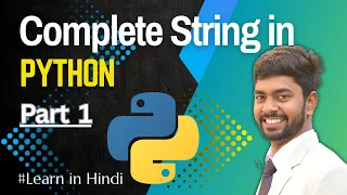Python String Tutorial in Hindi Basics Examples Functions Python Programming Part 1