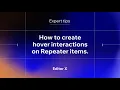 How to create hover interactions on Repeater items Editor X