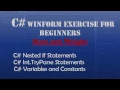 Starting Out With Visual C - Mass and Weight Intro To Visual C