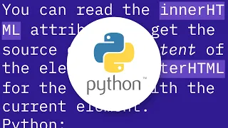 Get HTML source of WebElement in Selenium WebDriver using Python