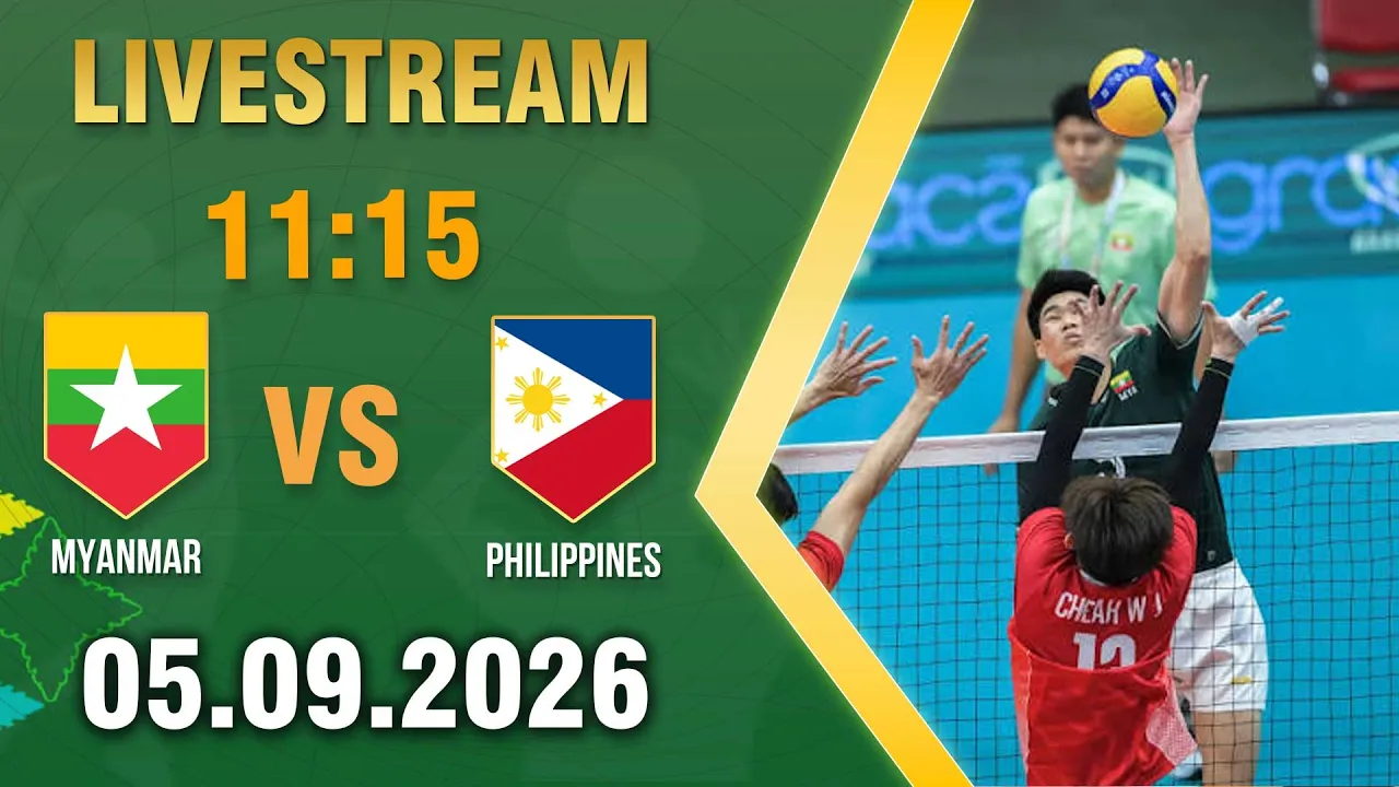 🔴 FULL MATCH | MYANMAR vs PHILIPPINES | Men’s Volleyball Showdown in Southeast Asia