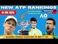 Lagu Australian Open ATP Rankings SHOCK! Alcaraz Breaks Records, Djokovic \u0026 Sinner Lose Big, Zverev Drops