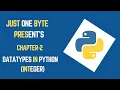 Chapter 2 Data Types in Python Integer
