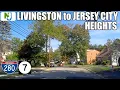 Driving New Jersey Livingston to Jersey City Heights via I-280 NJ-7