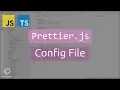 Prettier Options using Config File