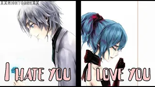 Download Nightcore - I hate you, I love you || Switching vocals || Lyrics MP3