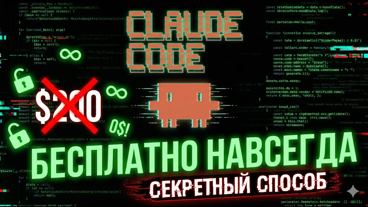 Claude Code БЕСПЛАТНО Навсегда: video thumbnail