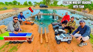 rc car mud deep well challenge with team winner will get 1 lakh chatpat toy tv