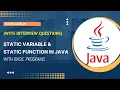 25 Static Variable in JAVA Static Function Class Variable Class Member Function in JAVA