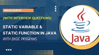 25 Static Variable in JAVA Static Function Class Variable Class Member Function in JAVA