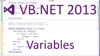 VB NET 2013 - Variables and operators