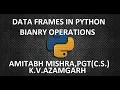 BINARY OPERATIONS ON DATAFRAME