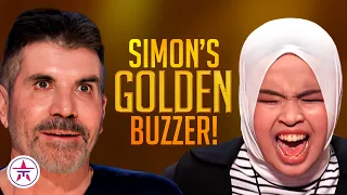 Download GOLDEN BUZZER! Simon Cowell Asks Blind Singer Putri Ariani to Sing SECOND SONG on AGT 2023! MP3