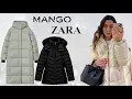 9 CASUAL PUFFER JACKETS TO WEAR IN FALL WINTER ZARA MANGO HAUL TRY ON
