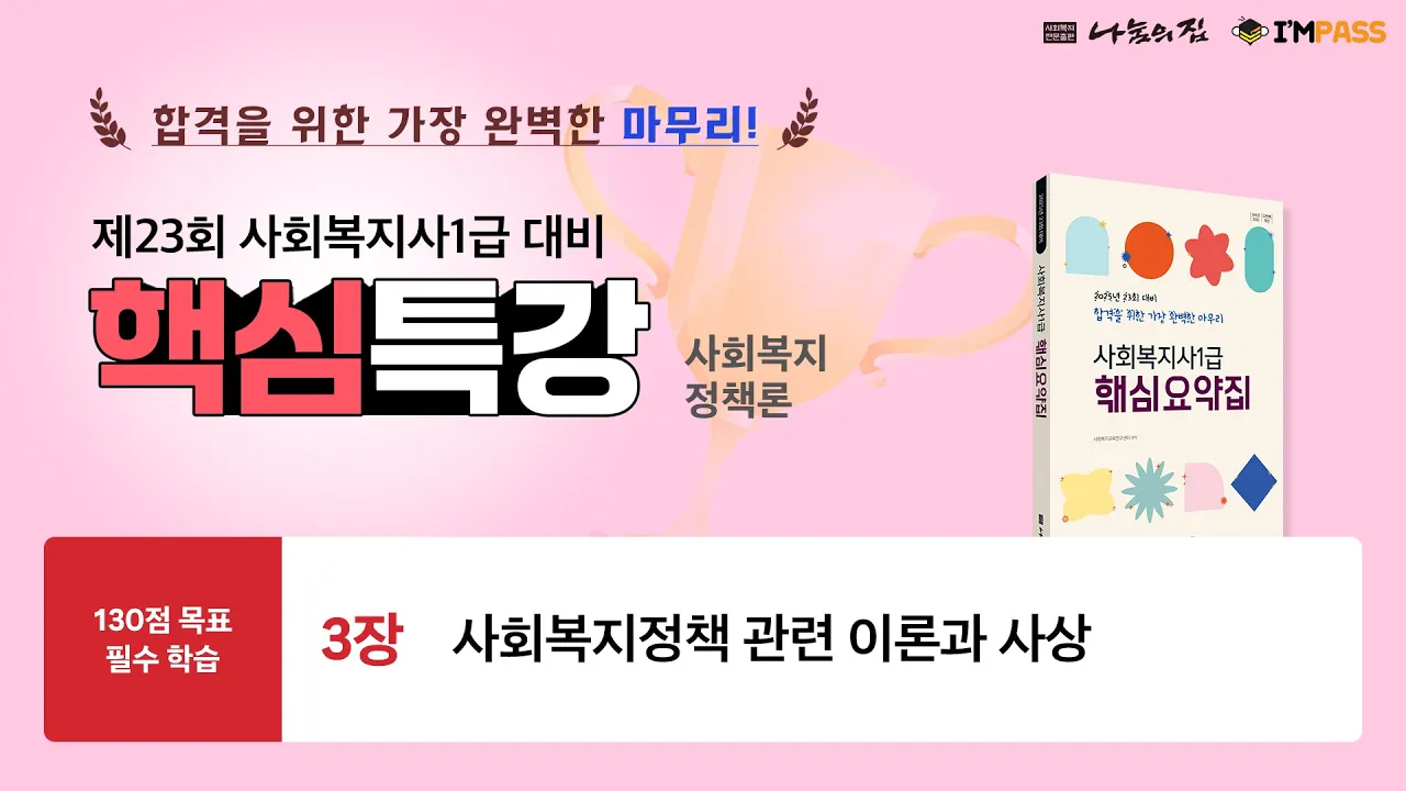 2025년 제23회 대비 핵심특강 사회복지정책론 03장 : 사회복지정책 관련 이론과 사상