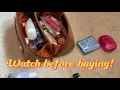 Large PU Leather Travel Makeup Bag Review Brown