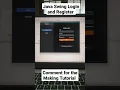 LogIn and Register GUI using Java Swing