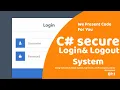 Secure and Complete login logout system in c part 1