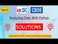 Analyzing Data With Python Module 1 Quiz Solutions EDX IBM 100 Correct