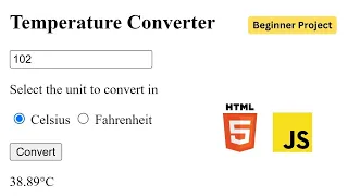 Temperature Converter using HTML and JavaScript Hindi
