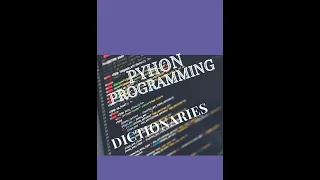 Lesson 17 Dictionaries in Python Python Tutorial Series