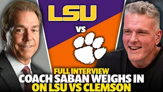 Coach Saban Weighs In On LSU vs Clemson's Week 1 Matchup