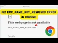 How to Fix ERR - NAME