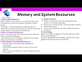 3-15 Memory and System Resources