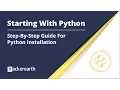Python Installation Tutorial Python Basics Python Tutorial For Beginners Part - 01