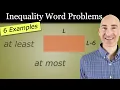 Inequality Word Problems Made EASY 6 Step-by-Step Examples