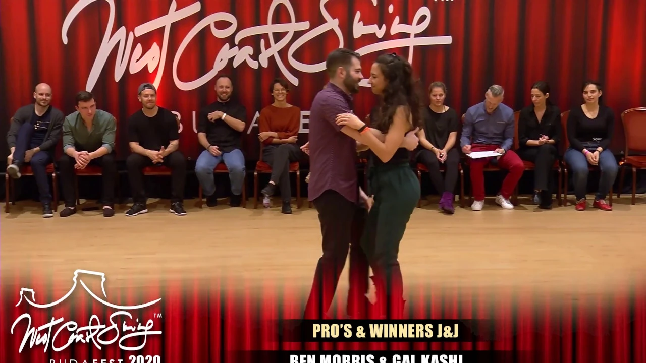 Improv West Coast Swing Dance - Ben Morris & Gal Kashi - Budafest 2020 Pro & Novice 1st Place Winner
