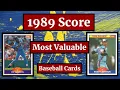 1989 Score Baseball Cards - 20 Most Valuable