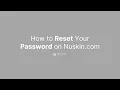 How to Reset Your Password on Nuskin com
