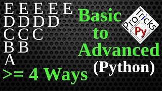Python Pattern Program - Print Characters in Triangle Shape in Python Python Character Pattern 9