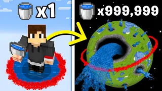 Minecraft, But Flooding = World Size