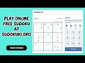 Play free sudoku online
