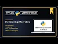 Master Python MEMBERSHIP Operators In-Depth and Easy Explanation in Hindi Python For Beginners