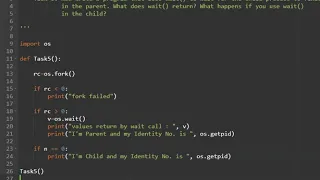 Fork and Wait System Calls in Python