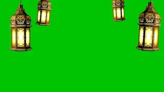 خلفية متحركة فوانيس رمضان    على خلفيه خضراء جميله جاهزة للمونتاج   رمضان كريم دندنها