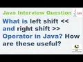 What is left shift and right shift operator in Java explain using an example