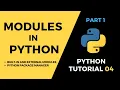 Tutorial Built-in and External Modules in python Python package manager