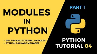 Tutorial Built-in and External Modules in python Python package manager