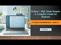 Python SQL Made Simple Python Fundamentals - Part III