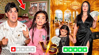 Me quedé con mis HIJAS en un HOTEL de 1 ESTRELLA VS 5 ESTRELLAS 😱