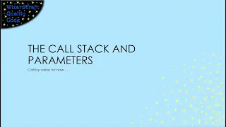 The Call Stack and Passing Parameters by Value - VSCode version C functions