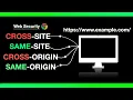 What is cross-site same-site cross-origin same-origin Web Security