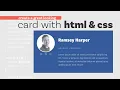 Build a responsive card - HTML and CSS tutorial