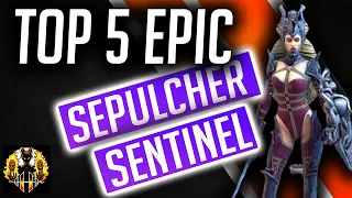 RAID Shadow Legends Top 5 Epic Sepulcher Sentinel Guide Best Decrease Attack in the game
