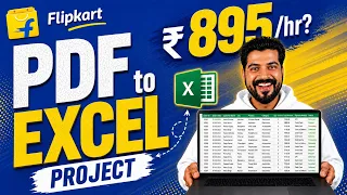PDF to Excel project Rs 895 per hour ❓ (Second Salary)