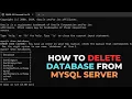 How to delete database from mySQL server MySQL